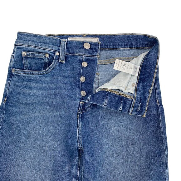 Frank & Eileen CORK Everyday Blue Everyday Denim size 27 slim straight high rise - Picture 4 of 14